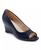 颜色: Dark Blue Patent, Easy Spirit | Women's Coleen Open-Toe Slip-On Dress Wedges