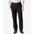 商品Dockers | Men's Signature Lux Cotton Classic Fit Pleated Creased Stretch Khaki Pants颜色Black