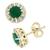 商品第8个颜色Emerald/14k Yellow Gold, Effy | EFFY® Tanzanite (9/10 ct. t.w.) & Diamond (1/3 ct. t.w.) Stud Earrings in 14k White Gold (Also available in Ruby, Emerald & Sapphire)
