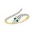 颜色: Yellow, Belk & Co. | Co. 1 3 Ct.t.w Diamond 1 6 Ct.t.w Natrual Emerald Round Shape Snake Ring In 10K Gold