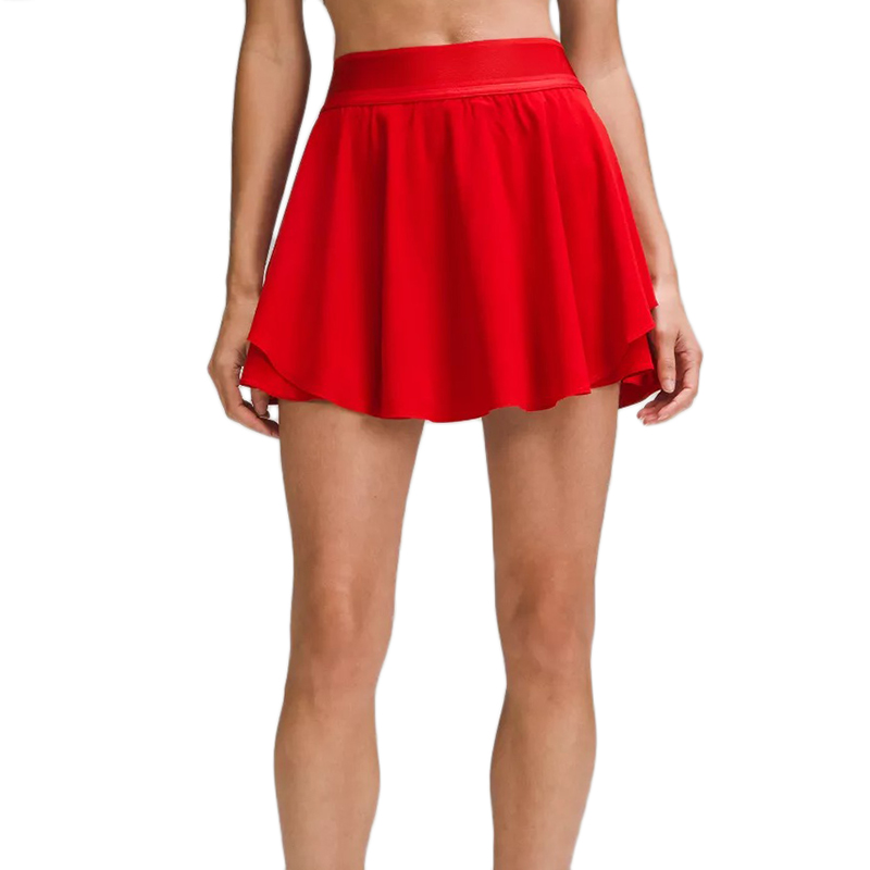 Lululemon | 露露乐蒙 女尼龙自带安全裤口袋运动短裙（六色可选）, 颜色红色