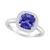 颜色: White Gold, Macy's | Tanzanite (2-1/3 ct. t.w.) & Diamond (1/4 ct. t.w.) Cushion Halo Ring in 14k Gold