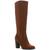 商品Style & Co | Style & Co. Womens Addyy Microsuede Pull On Knee-High Boots颜色Rust