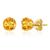 颜色: citine, MaxColor | 14k Yellow Gold 6MM Round Stud Gemstone Earrings