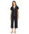 Eberjey | Gisele - The Cropped Pajama Set, 颜色Black/Sorbet Pink