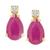 商品第2个颜色Ruby Red, Macy's | Tanzanite (3/4 ct. t.w.) & Diamond Accent Stud Earrings in 14k Gold (Also in Emerald, Ruby, & Sapphire)