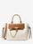 color VANILLA/ACORN, Michael Kors | Hamilton Legacy Large Logo Belted Satchel