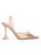 color TAN WHITE, Amina Muaddi | Rosie Crystal-Embellished Transparent Slingback Pumps