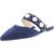 color Dark Blue, Nine West | Nine West Womens Logo Slip-On Mules