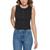 color Black, Calvin Klein | Sleeveless Cropped Henley