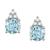 颜色: Aquamarine with 14k White Gold, Macy's | Gemstone & Diamond Accent Stud Earrings