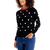 商品Charter Club | Polka-Dot Sweater, Created for Macy's颜色Deep Black