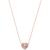 Michael Kors | Sterling Silver or 14k Rose Gold-plated Sterling Silver Tapered Baguette Heart Pendant Necklace, 颜色Rose Gold