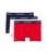 颜色: Navy Blue/White/Red, Lacoste | 3-Pack Solid with Semi Fancy Belt Underwear Trunks
