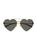 商品第2个颜色BLACK, Gucci | Not A Fork 62MM Heart Sunglasses