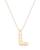 颜色: L, Bloomingdale's | Helium Initial Pendant Necklace in 14K Gold, 16"-18"
