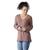 商品SmartWool | Women's Shadow Pine V-Neck Rib Sweater颜色Sparrow Heather / Sunset Coral Heather