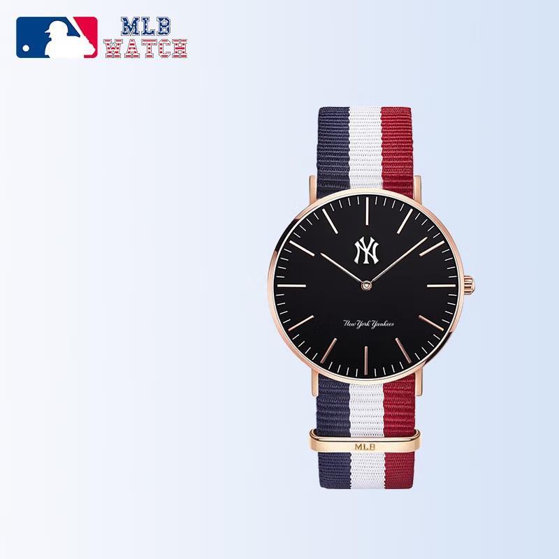 商品MLB | 时尚休闲石英手表潮牌防水学生表 MLB-SD024颜色15撞色尼龙1