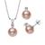 颜色: Pink, Macy's | 2-Pc. Set White Cultured Freshwater Pearl (8-9mm) & White Topaz Accent Pendant Necklace & Matching Stud Earrings in Sterling Silver (Also in Pink and Dyed Black Cultured Freshwater Pearl)