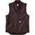 商品第3个颜色Dark Brown, Carhartt | Carhartt Men's Washed Duck Insulated Rib Collar Vest