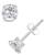 颜色: White Topaz, Macy's | Gemstone Stud Earrings in 10k White Gold