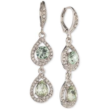 商品Givenchy | Crystal Pear-Shape Double Drop Earrings 颜色Silver