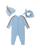 Burberry | Unisex Claude Mini Check Footie, Hat & Bib Gift Set - Baby, 颜色Powdered Blue