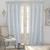 颜色: Soft Blue, Elrene Home Fashions | Jolie Semi-Sheer Pleated Curtain Panel, 52" x 84"