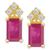 商品第2个颜色Ruby Red, Macy's | Ruby (1-3/8 ct. t.w.) & Diamond (1/8 ct. t.w.) Crown Stud Earrings in 14k Gold (Also in Emerald & Tanzanite)