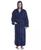 颜色: Navy, ARUS | 男款抓绒连帽长袍 Men's Soft Fleece Robe, Ankle Length Hooded Turkish Bathrobe