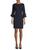 商品第2个颜色NAVY, Karl Lagerfeld Paris | Ruffle-Cuff Sheath Dress