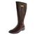 商品Karen Scott | Karen Scott Womens Deliee Wide Calf Faux Leather Knee-High Boots颜色Cognac