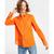 商品Tommy Hilfiger | Women's Cotton Striped Roll-Tab Shirt颜色Clifton Crinkle Stripe- Mandarin