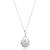 商品MAX + STONE | 14K White Gold 7mm Round Gemstone Infinity Twist Pendant, 18 inch Cable Chain颜色created white sapphire