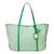Ralph Lauren | Emerie Canvas and Leather Extra Large Tote, 颜色Natural_green Topz/green Topz