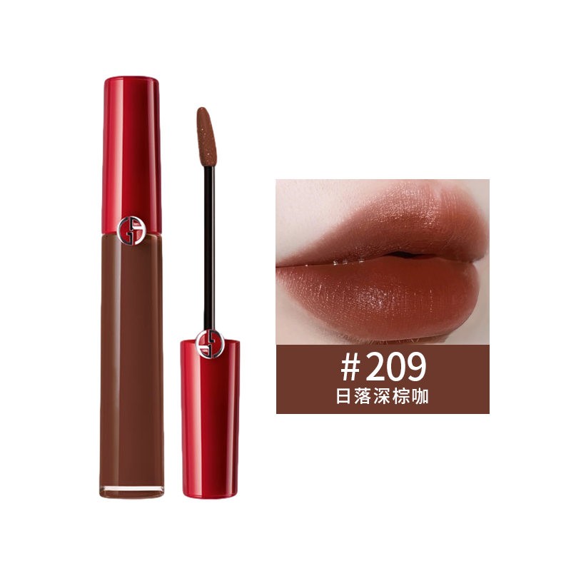 商品第3个颜色#209, Giorgio Armani | 【包邮装】ARMANI/阿玛尼 臻致丝绒红管唇釉 #205 6.5ml
