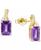 颜色: Amethyst, Macy's | Amethyst (1-5/8 ct. t.w.) & Lab-Grown White Sapphire (1/10 ct. t.w.) Stud Earrings in 14k Gold-Plated Sterling Silver (Also in Blue Topaz & Lab-Grown Opal)