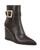 Sam Edelman | Women's Weslie 2 Pointed Toe Buckled Wedge Boots, 颜色Coffee