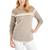 商品Karen Scott | Women's Cotton Colorblocked Sweater, Created for Macy's颜色Chestnut Heather Combo