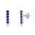 颜色: blue sapphire, MAX + STONE | 14k White Gold Small 2mm Gemstone Bar Stud Earrings with Push Backs