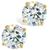 商品第1个颜色yelllow gold post, Savvy Cie Jewels | 14Kt White Gold / Ss 7Mm Swarovski Crystal Stud Earrings