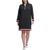商品Tommy Hilfiger | Tommy Hilfiger Womens Plus Fleece Funnel Neck Sweatshirt Dress颜色Black