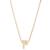 ADORNIA | 14k Gold-Plated Mini Initial Pendant Necklace, 16" + 2" extender, 颜色P
