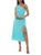 ALEXIA ADMOR | Fay One Shoulder Midi Fit and Flare Dress, 颜色TURQUOISE
