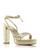 商品Jeffrey Campbell | Jeffrey Campbell Women's Ankle Tie Platform High Heel Sandals颜色Gold