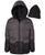 颜色: Charcoal, Ixtreme | Big Boys Colorblocked Full-Zip Hooded Puffer Jacket with Ribbed-Knit Beanie