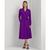 Ralph Lauren | Women's Self-Belt Long-Sleeve Surplice Georgette Midi Dress, 颜色Purple Agate
