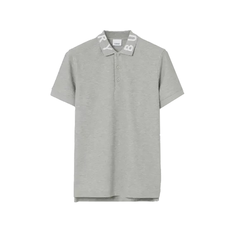 Burberry | 【现货】博柏利23新款 男士徽标棉质短袖Polo衫（五色可选）, 颜色浅灰色
