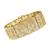 颜色: 7 in, Ross-Simons | Ross-Simons Diamond Art Deco-Style Bracelet in 18kt Gold Over Sterling