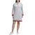 商品Tommy Hilfiger | Tommy Hilfiger Womens Plus Fleece Funnel Neck Sweatshirt Dress颜色Grey